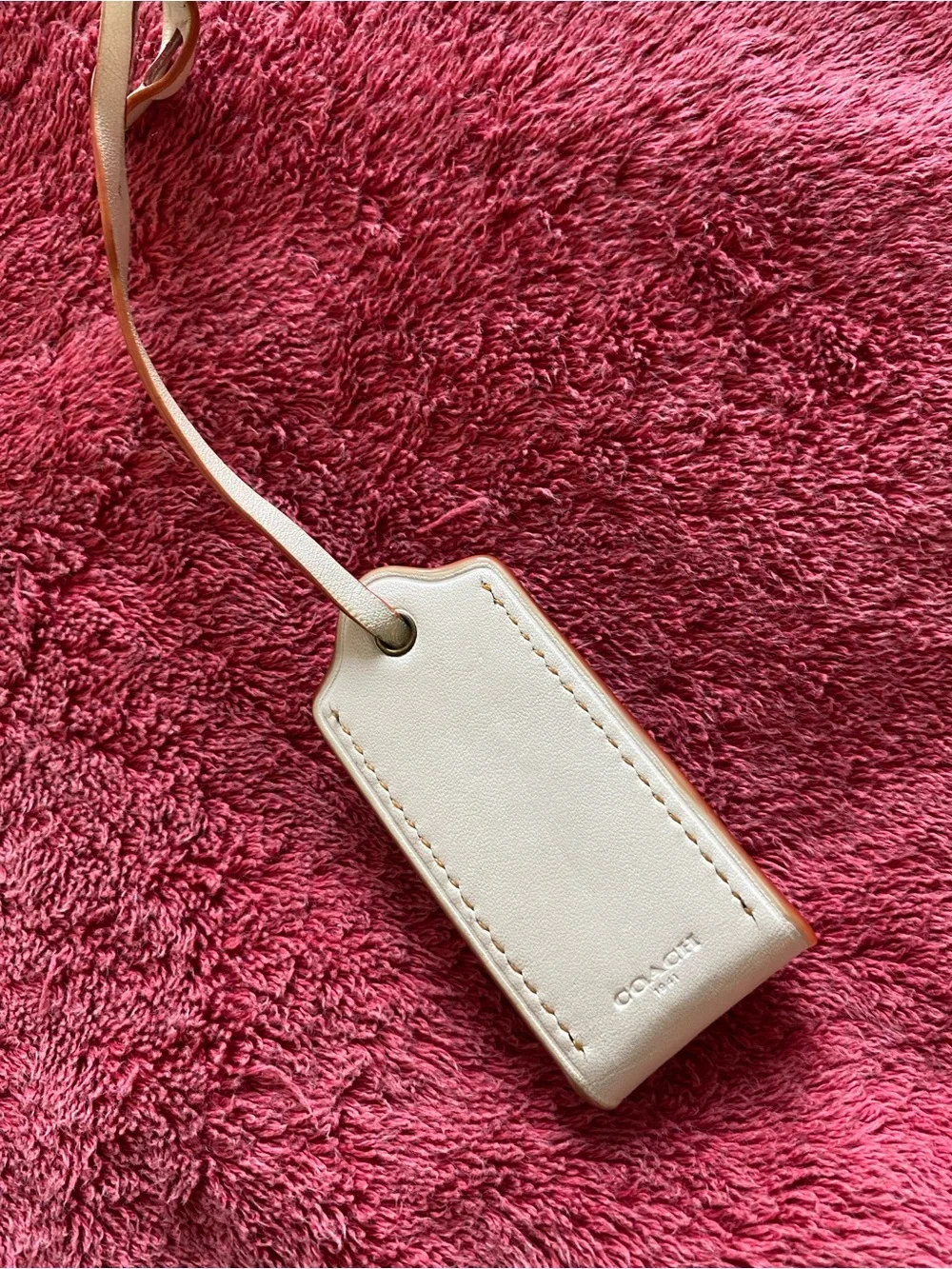 Coach 1941 Clochette Chalk White Glovetanned Leather Bag Charm